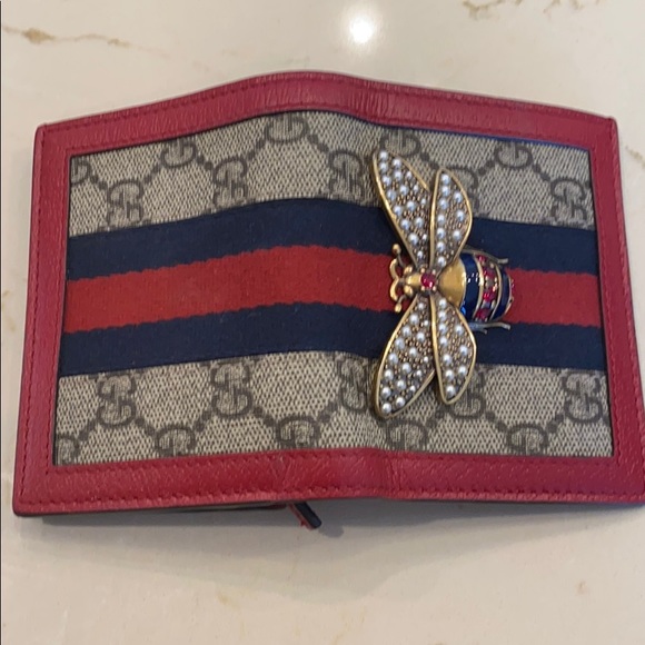 Gucci Card Case Wallet with bumble bee - Picture 3 of 8